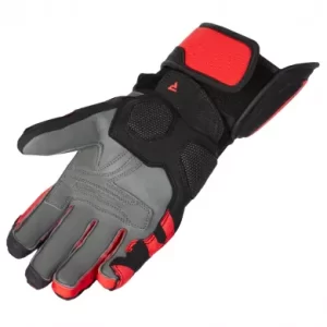 GUANTI REBELHORN FIGHTER IN PELLE NERI/ROSSO FLUO - immagine 3