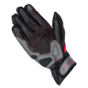 GUANTI REBELHORN FLUX II IN PELLE NERO/GRGIO/ROSSO FLUO - immagine 3