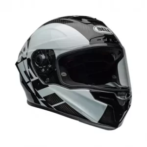 CASCO BELL RACE STAR FLEX DLX 2024 OFFSET NERO/BIANCO ECE 06 - immagine 4