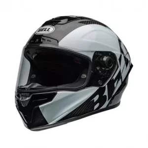 CASCO BELL RACE STAR FLEX DLX 2024 OFFSET NERO/BIANCO ECE 06