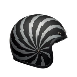 CASCO BELL CUSTOM 500 2023 DLX SE VERTIGO NERO/ARGENTO OPACO - immagine 5