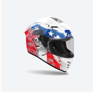 CASCO CONNOR NATION BIANCO/BLU/ROSSO LUCIDO - immagine 3