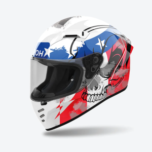CASCO CONNOR NATION BIANCO/BLU/ROSSO LUCIDO - immagine 1