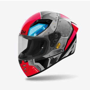 CASCO CONNOR BOT GRIGIO/ROSSO LUCIDO